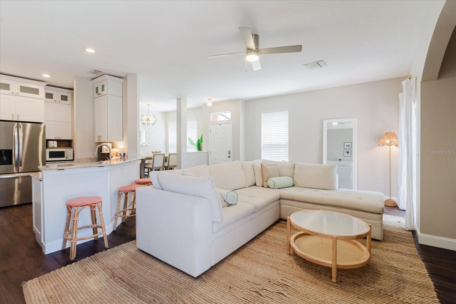 Open Concept Main Living Area. Luxury Vinyl Floors, Fresh Paint, and a Gorgeous Updated Kitchen