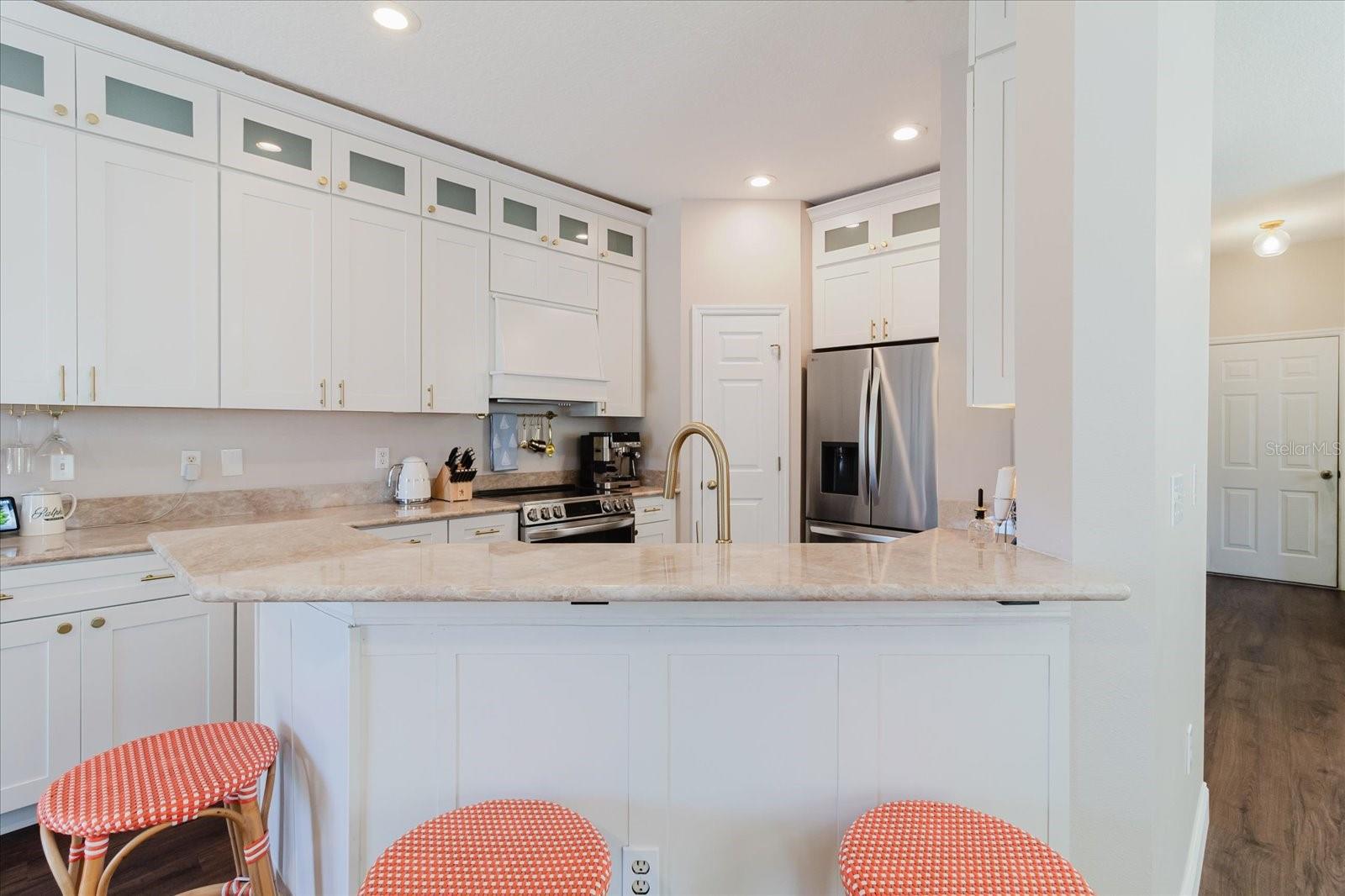 Breakfast Bar Overlooking The GORGEOUS Kitchen