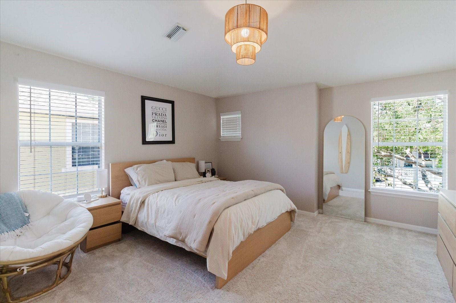 Primary Ensuite Bedroom. Plenty of Room For A King Size Bed. Plush Carpeting With Premium Tempur-Pedic Padding