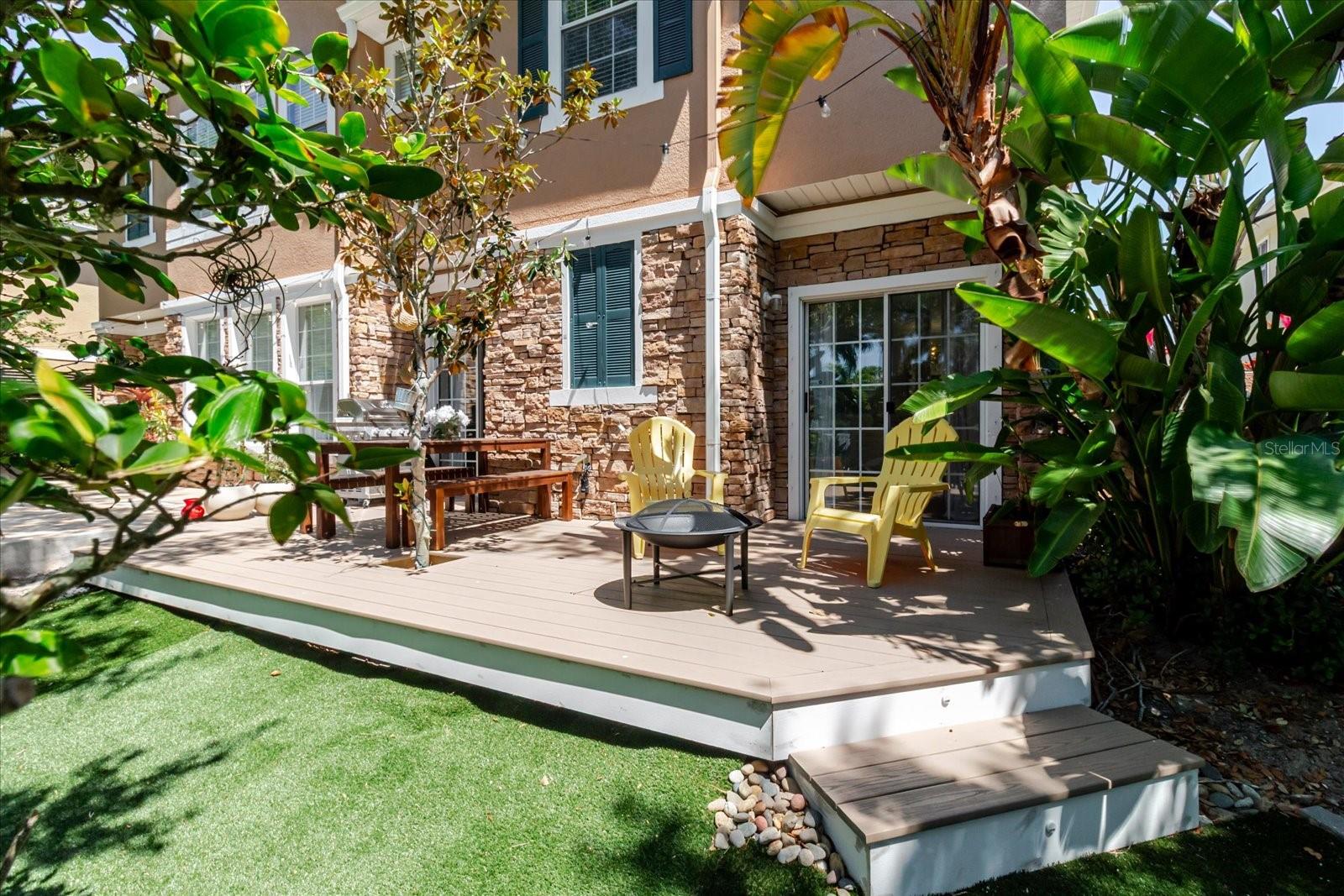 Brand New Deck in 2025 With Astro Turf. Plenty Of Room For A Grill & Unwind From A Long Day