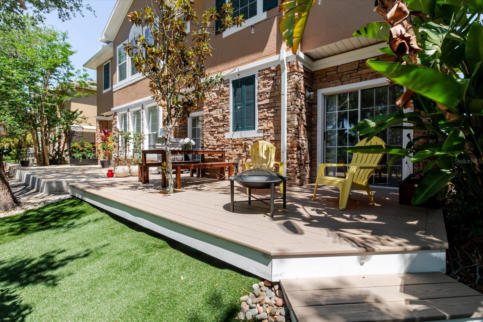 Brand New Deck in 2025 With Astro Turf. Plenty Of Room For A Grill & Unwind From A Long Day