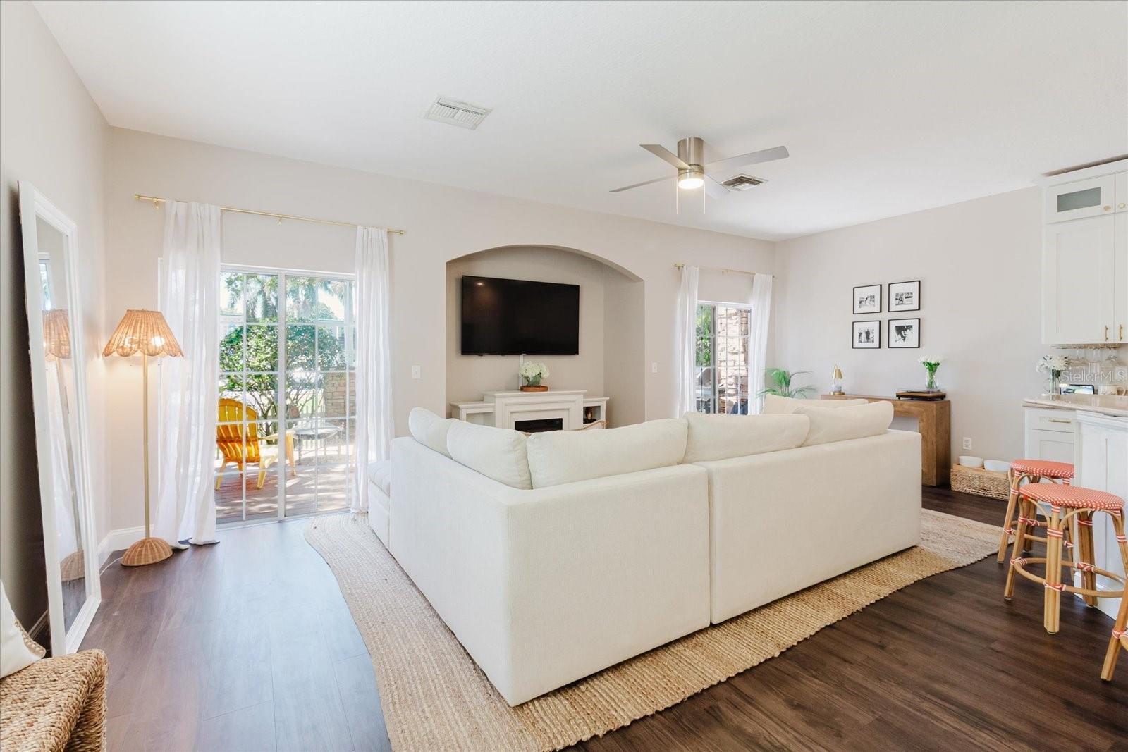 Living Room With Luxury Vinyl Floors. Furniture is Negotiable