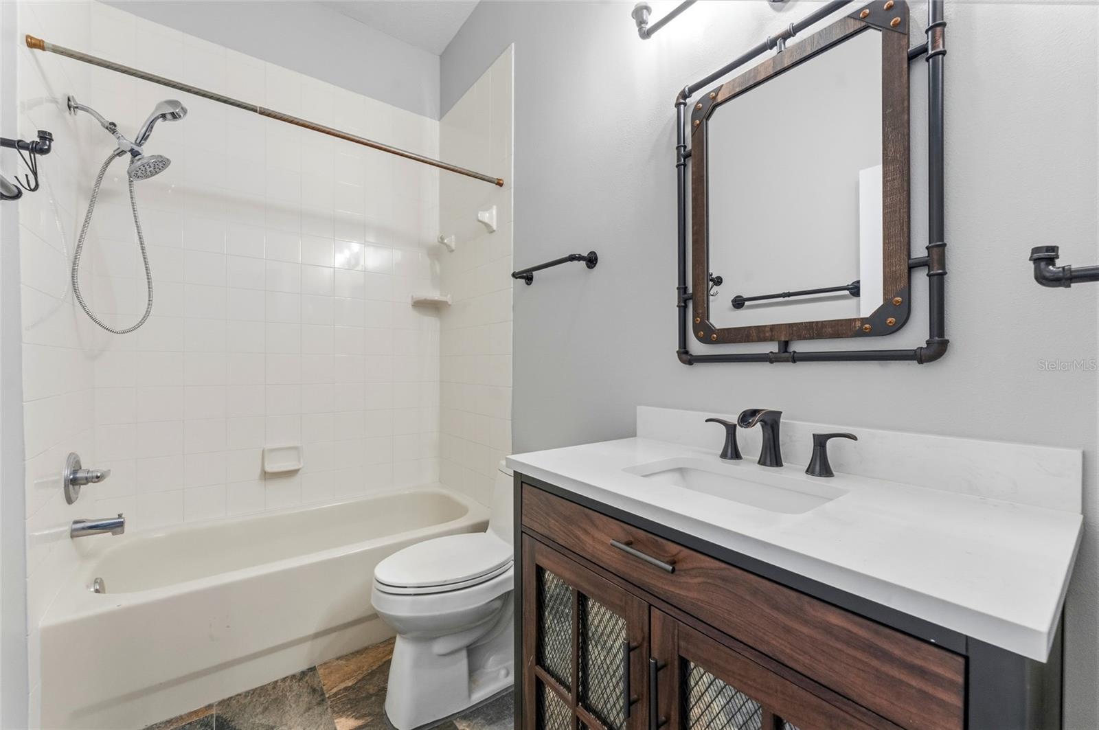Hall bathroom shared by bedrooms 2 and 3