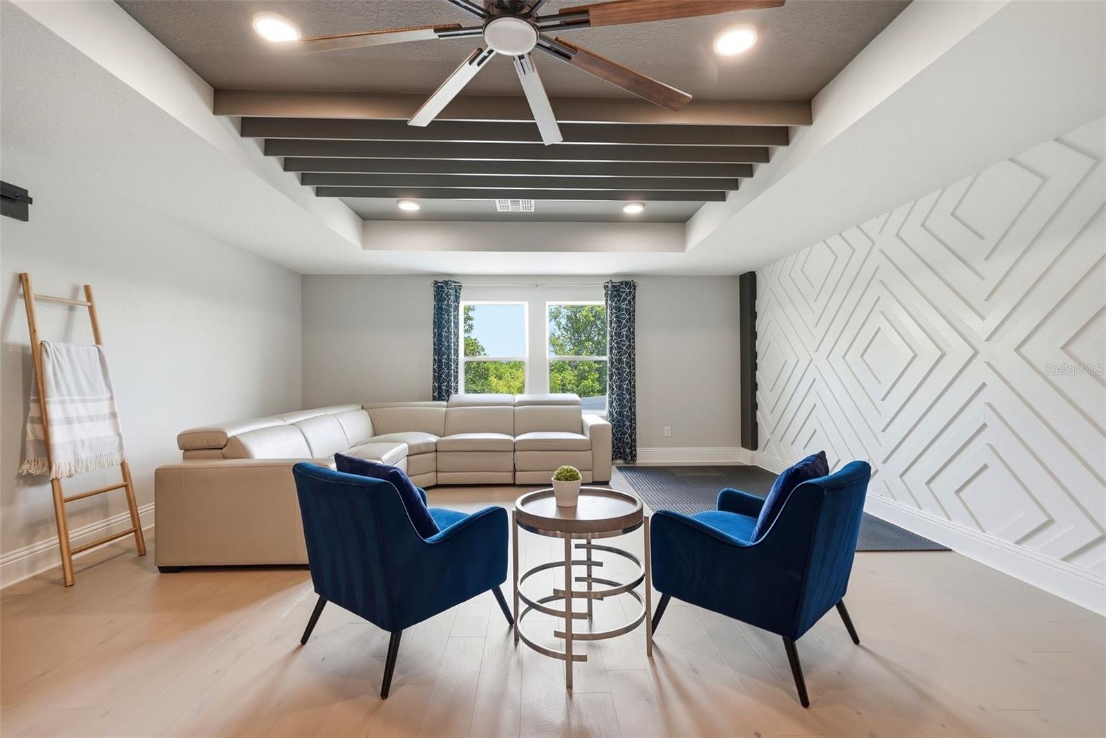 Loft perfect as a media room, game room or office