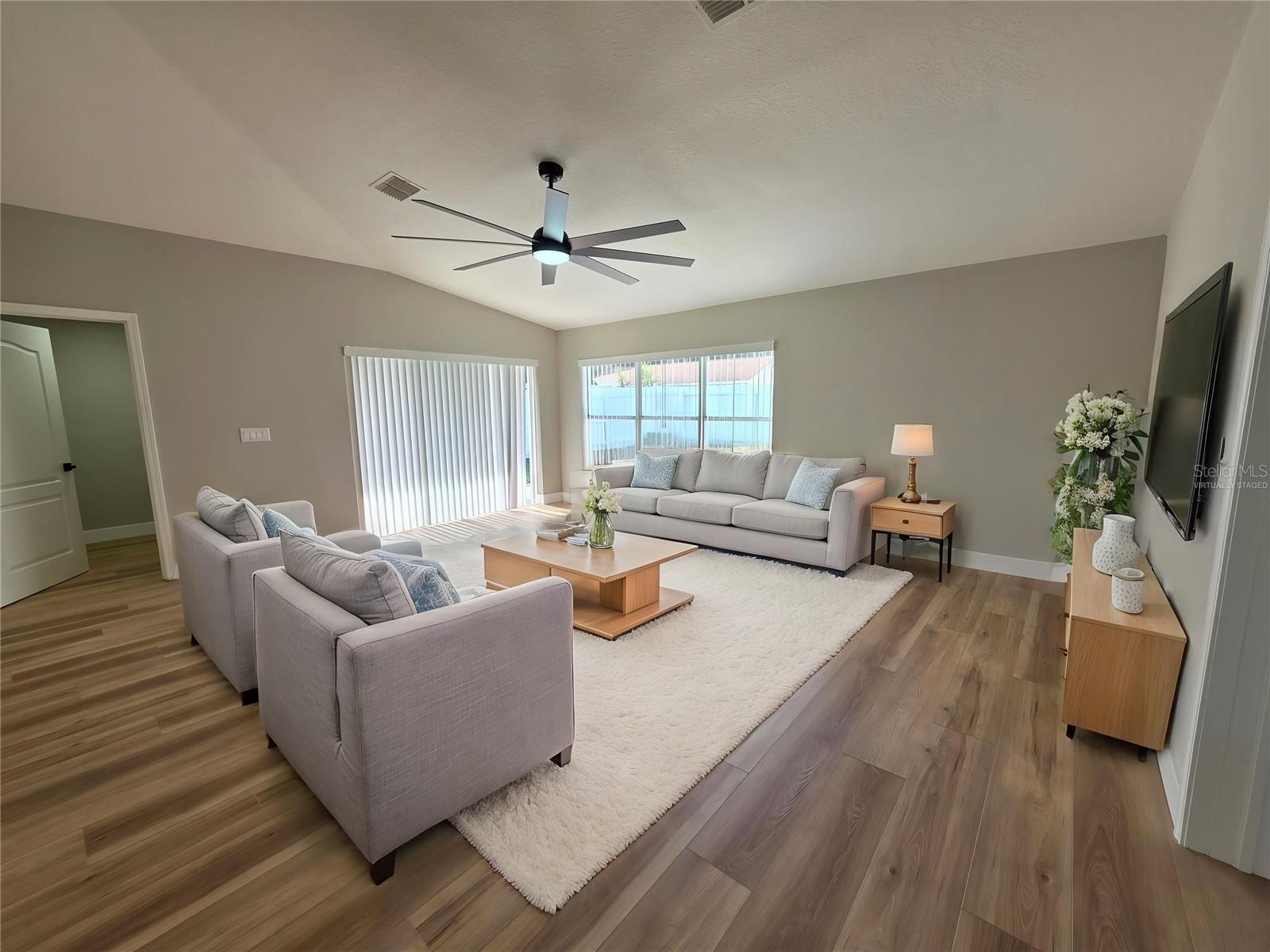 Virtually Staged Living Room