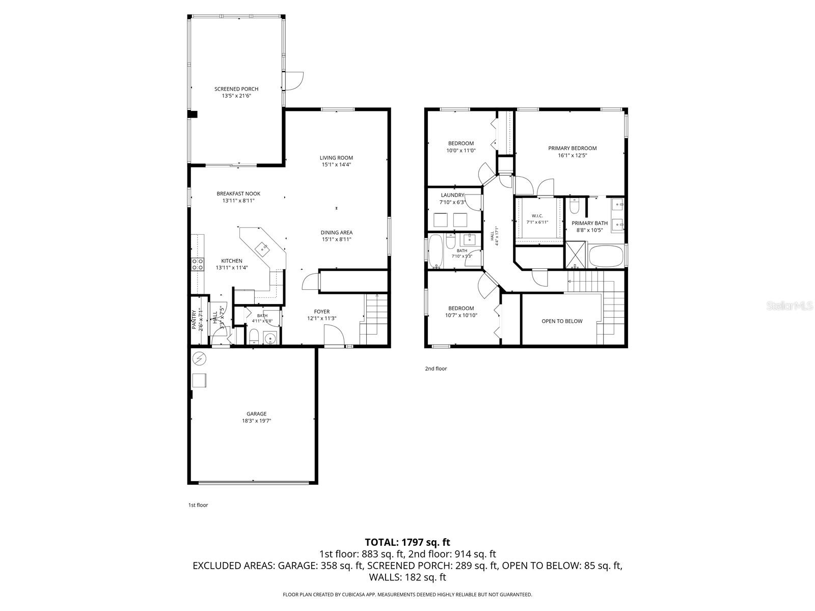 First and Second Floor Combined Floorplan