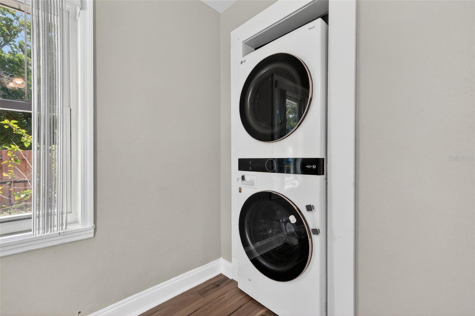 Bedroom #3 - laundry moved inside to this closet vs it was originally in the garage