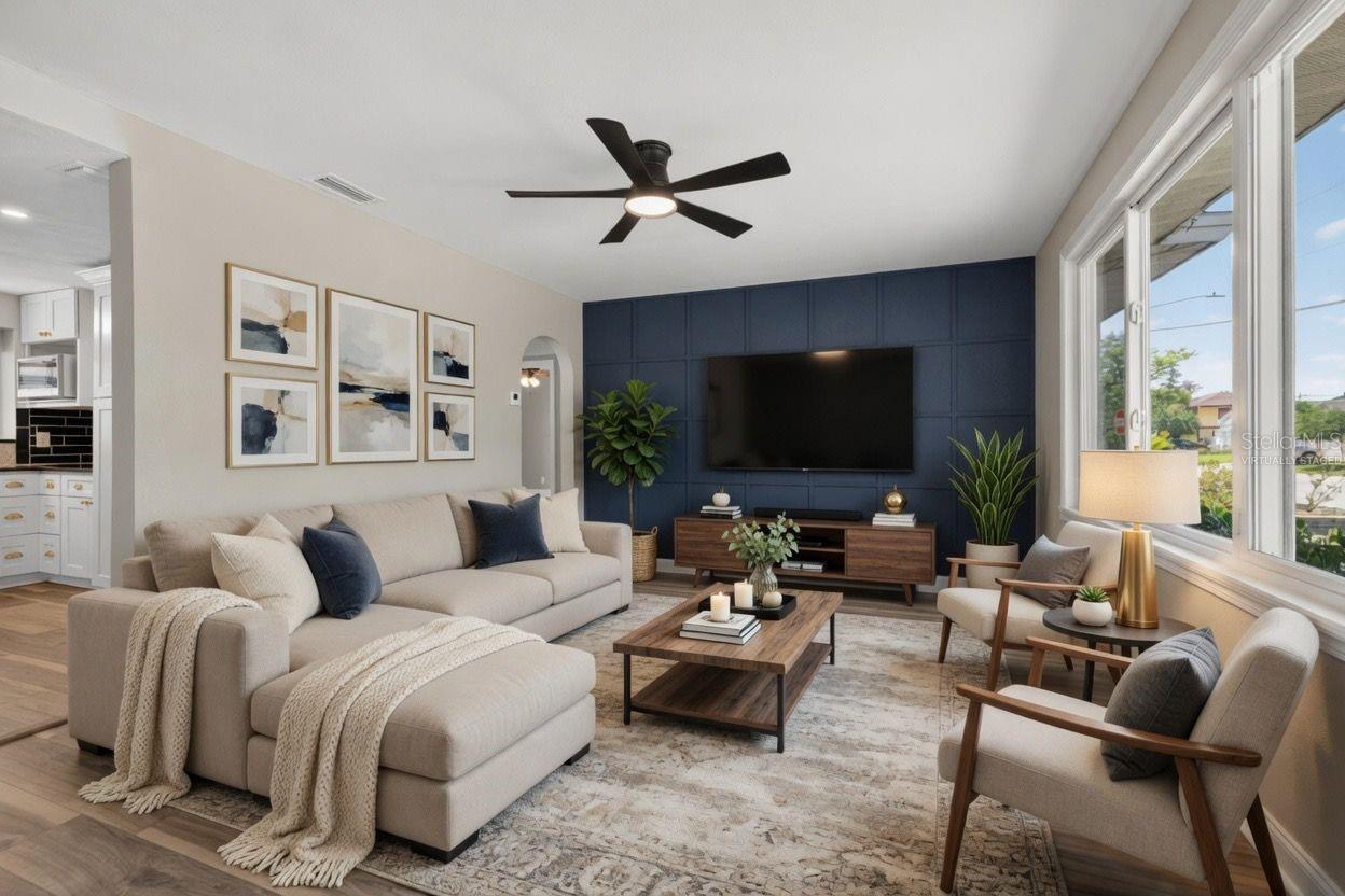 Living Room Virtually Staged