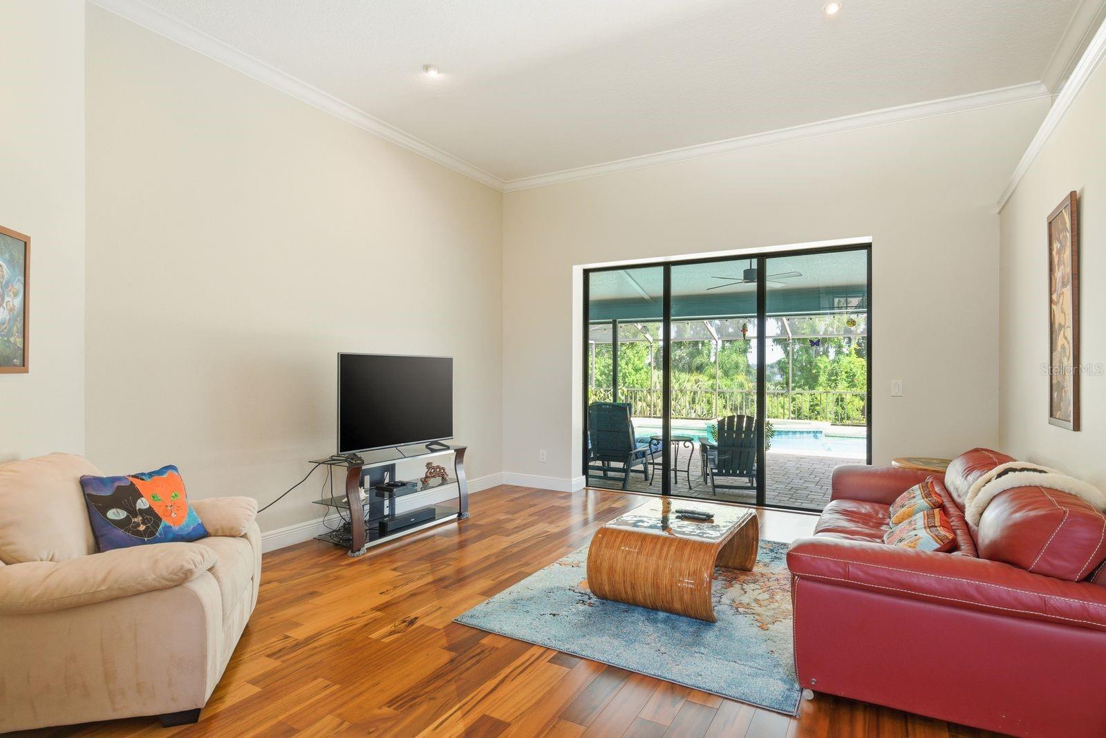 Living Room and Slider to Pool