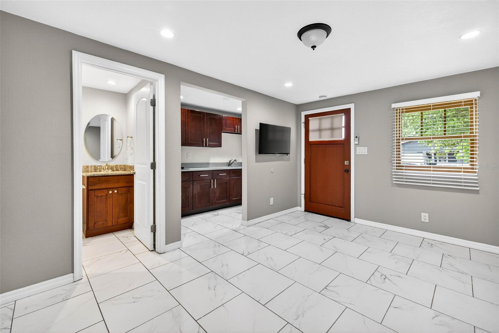 bathroom and kitchen with cook top