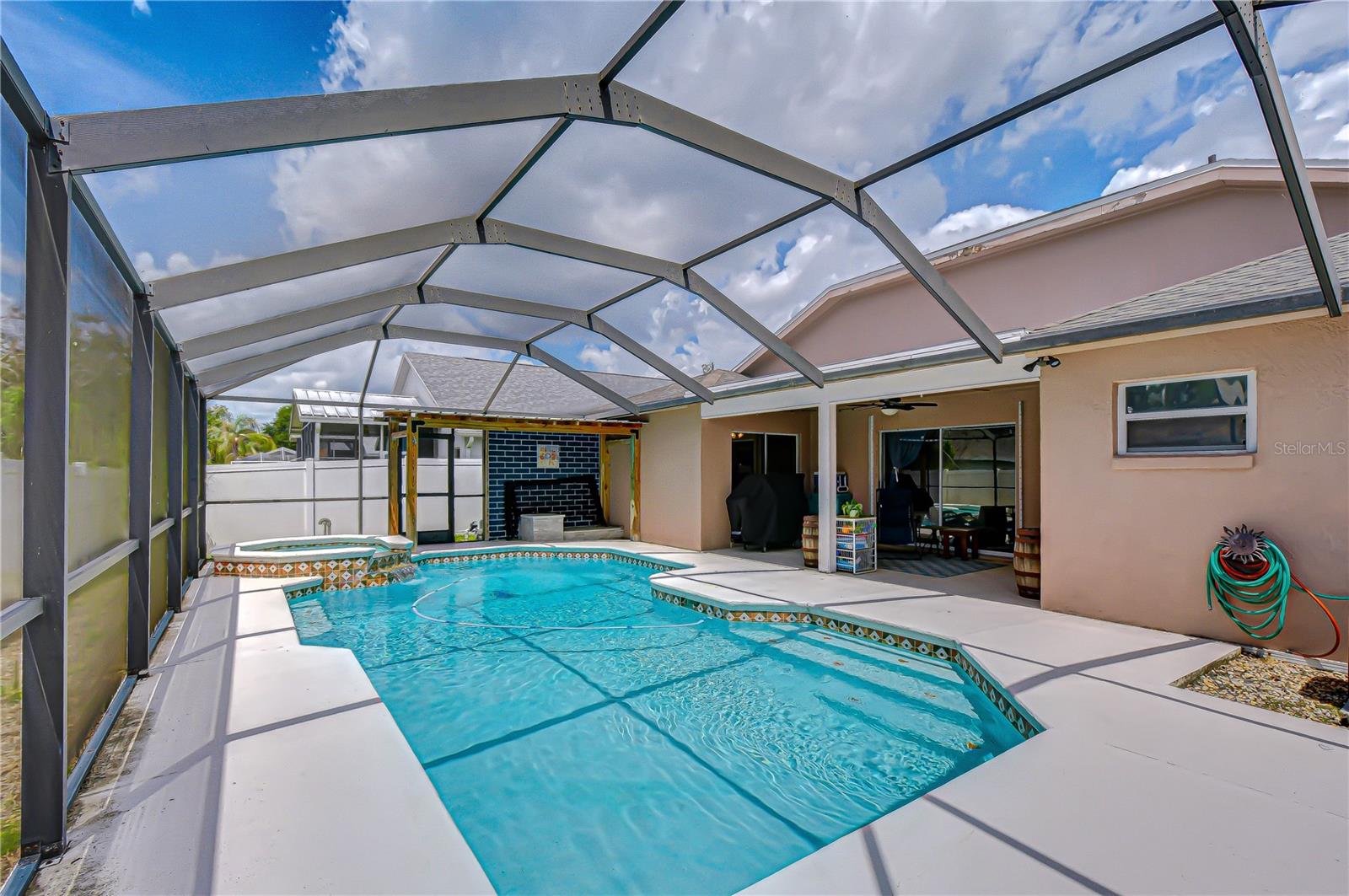 Sparkling pool designed for year-round Florida enjoyment