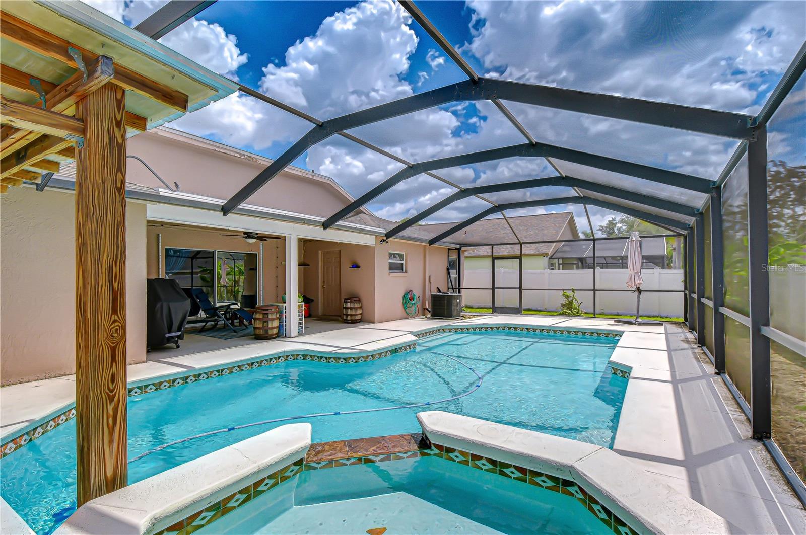 Covered and screened outdoor living space