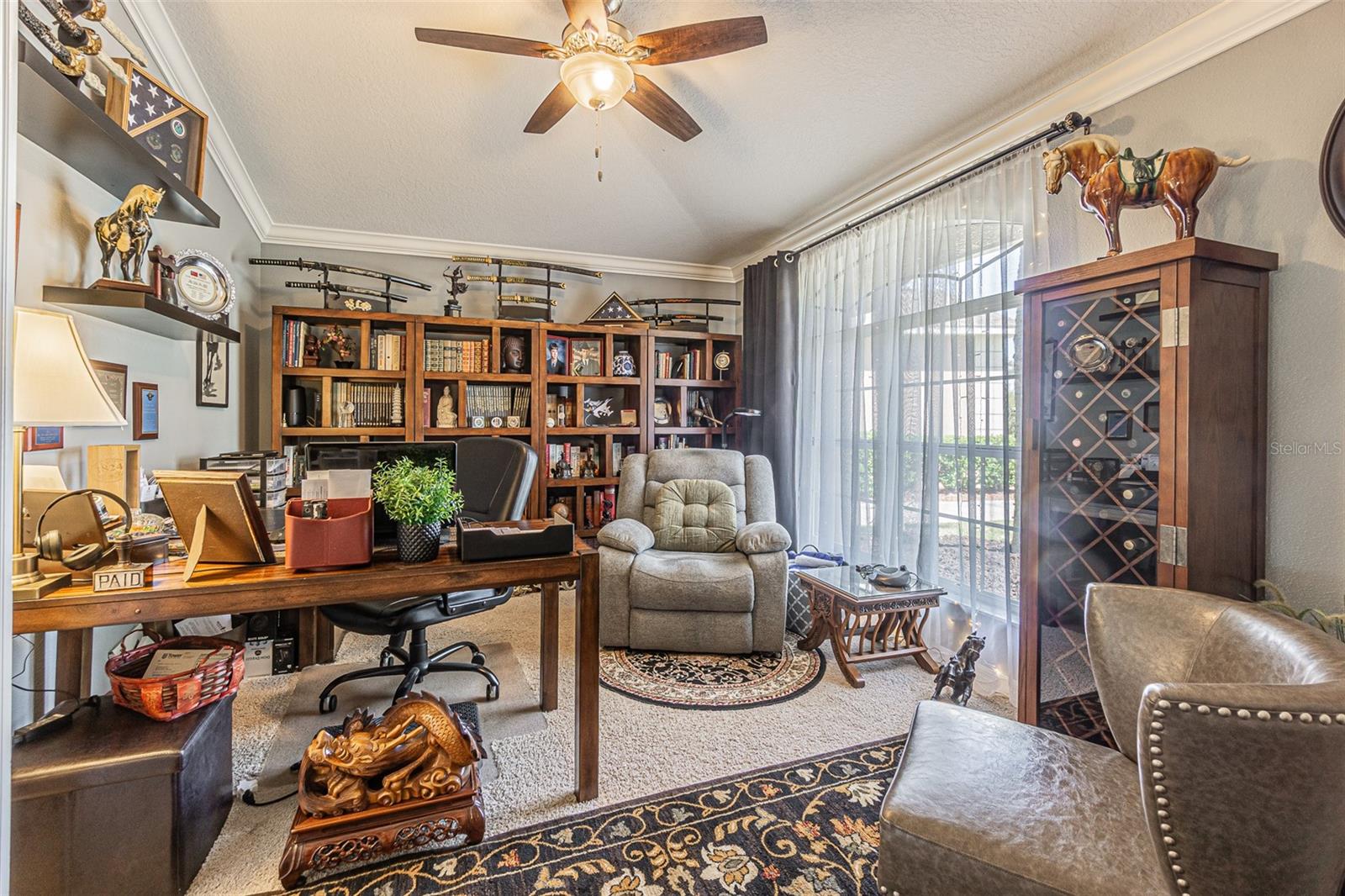 Beautiful crown molding throughout the home.