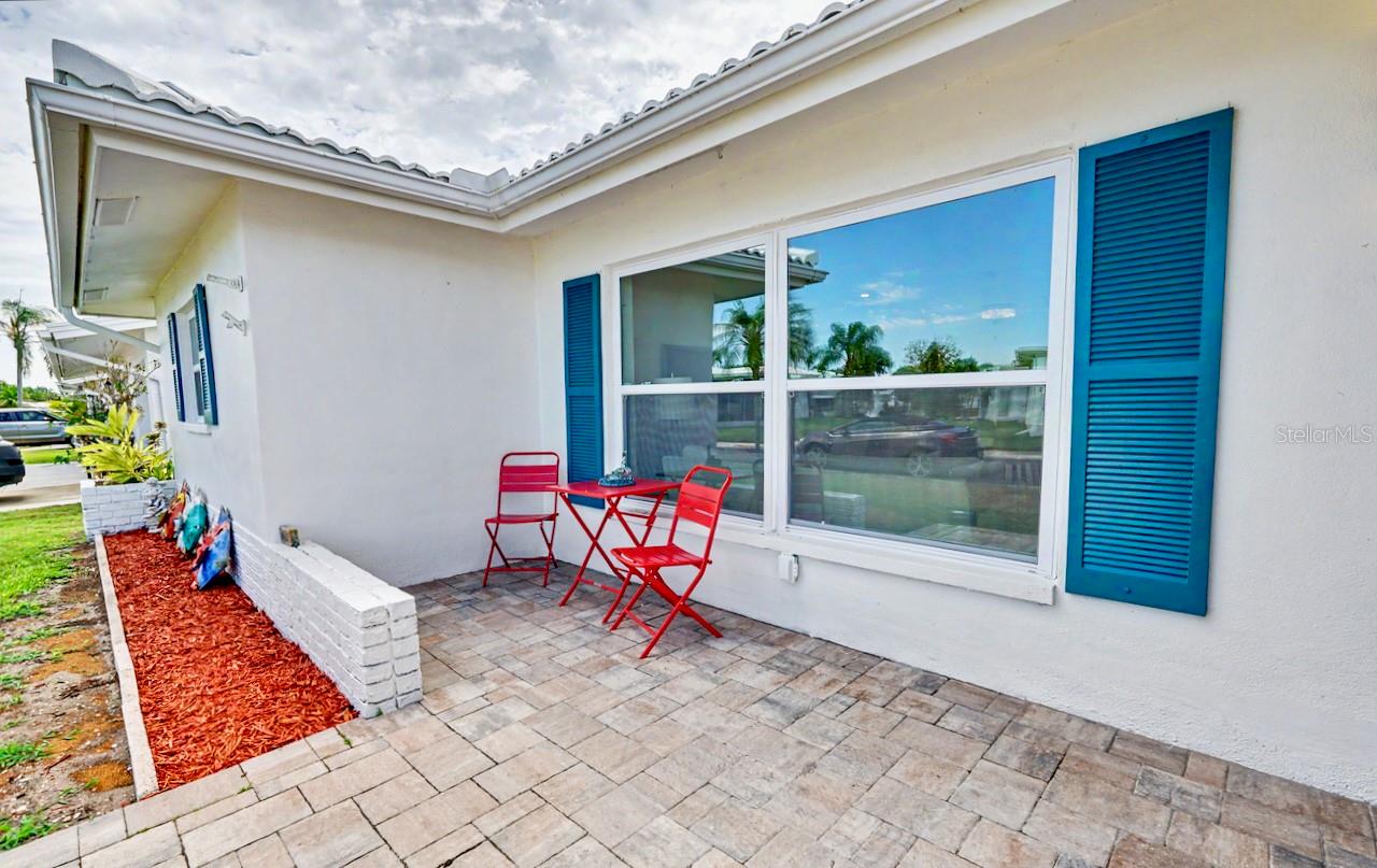 2- Front paver patio area