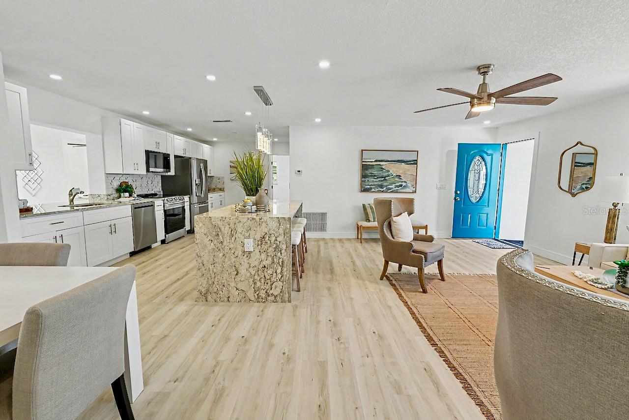 7-Living room view of island