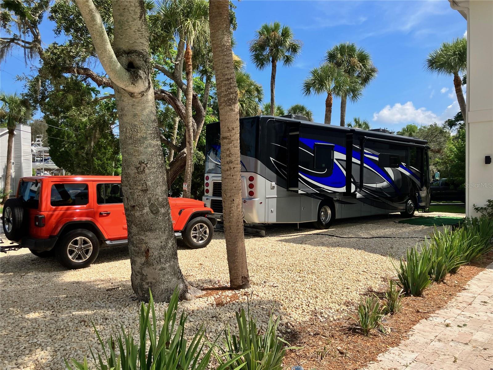 RV Parking with Sewer and Power Hook ups