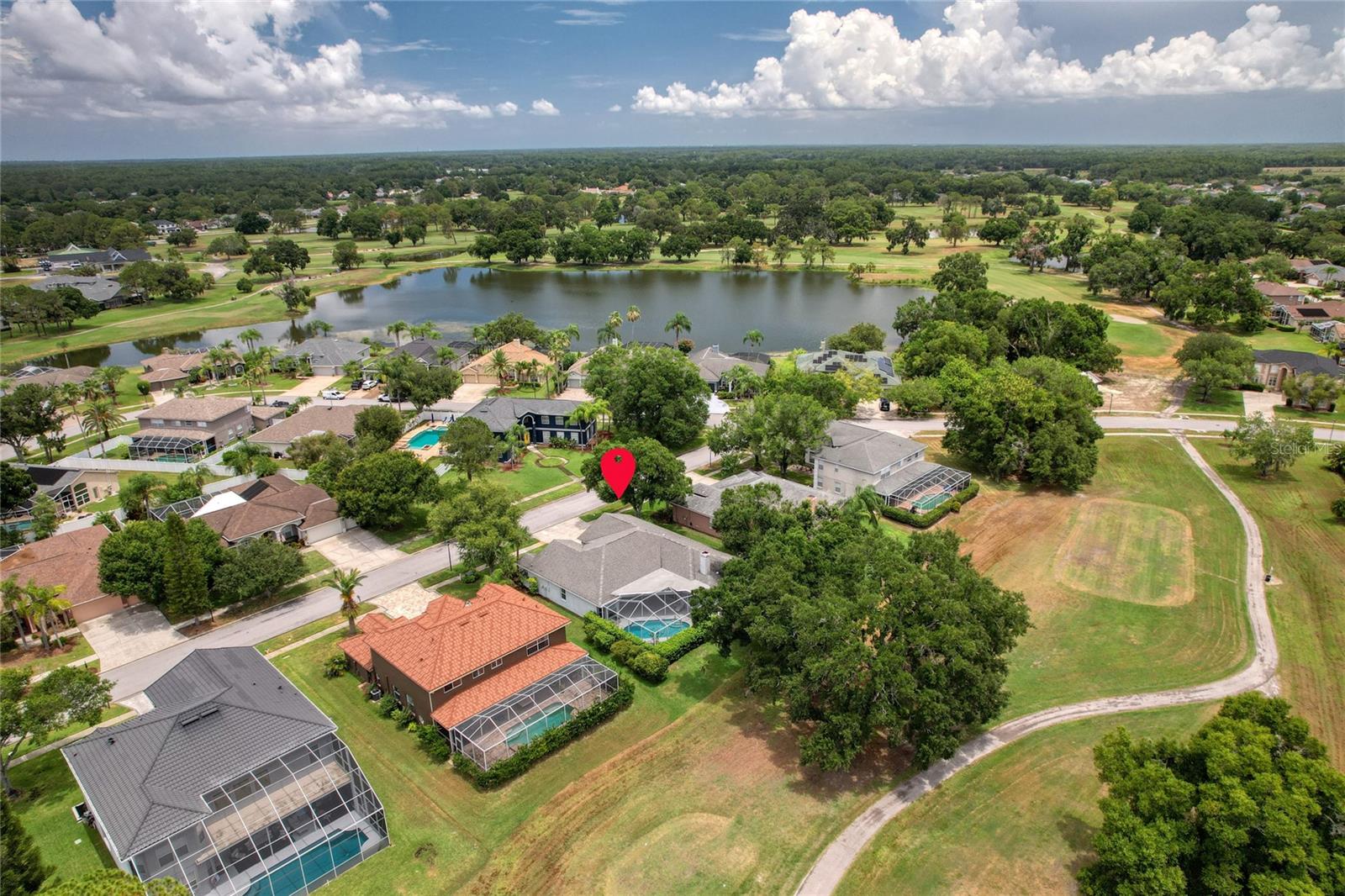 Aerial of the home