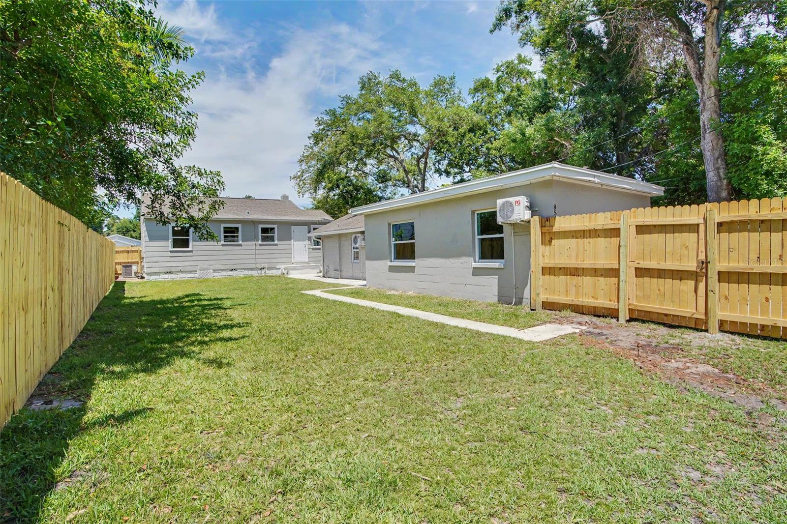 Large Back Yard Fenced In.