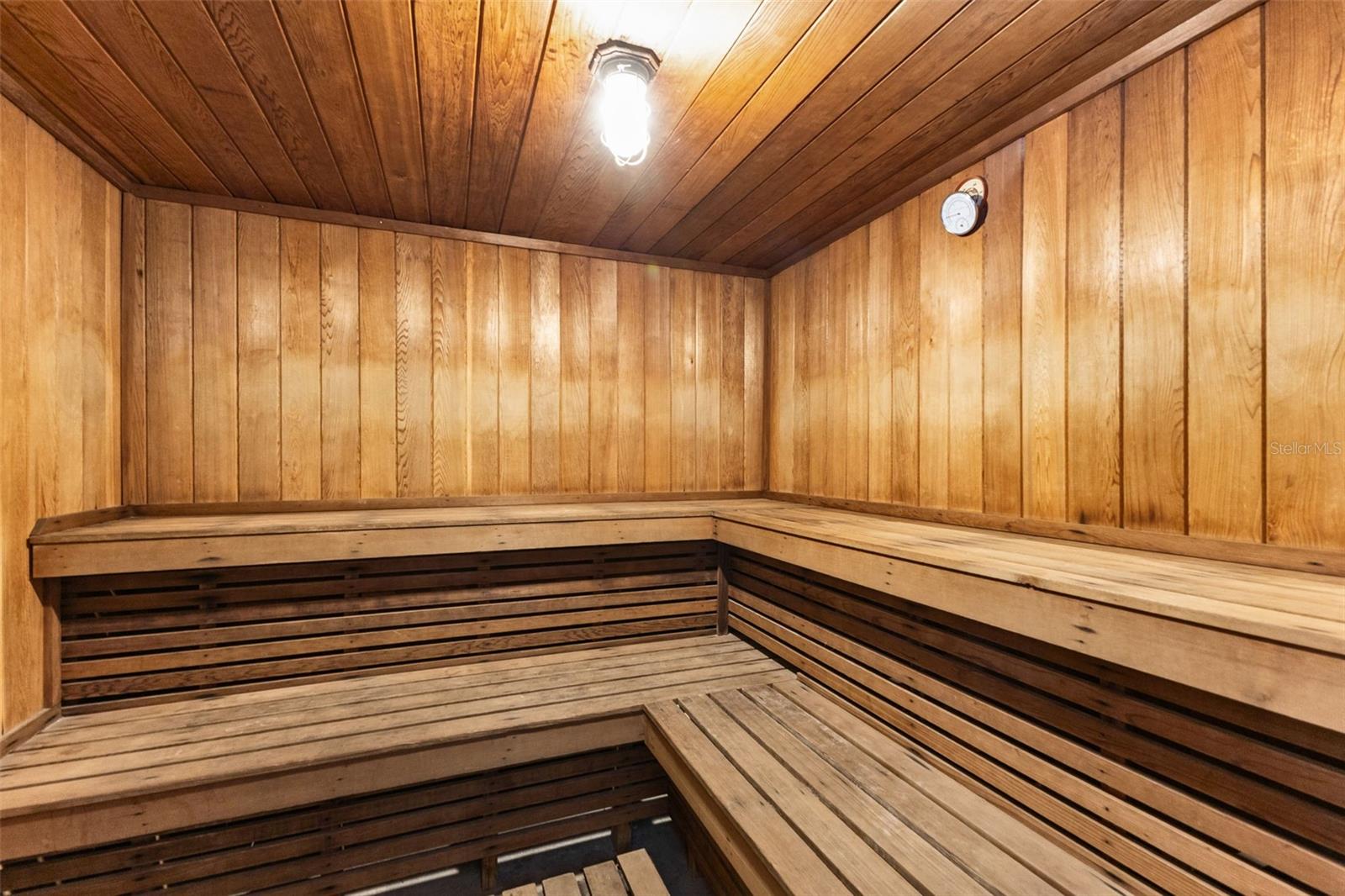 Sauna available just outside of the lobby! Across the lobby is your front door!