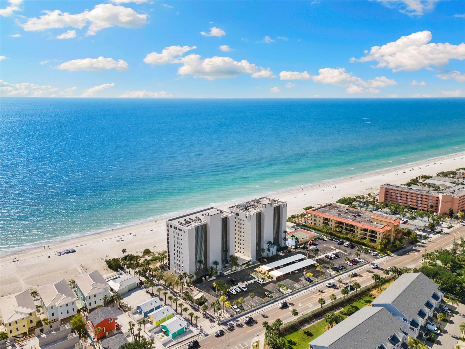 Aerial View of Reflections on the Gulf