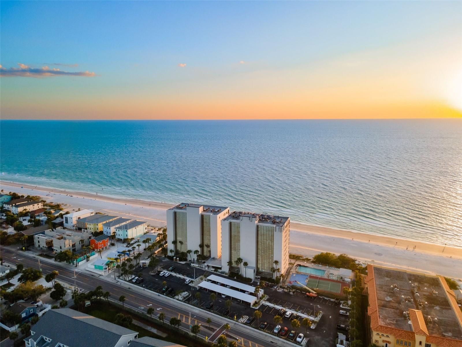 Aerial View at sunset