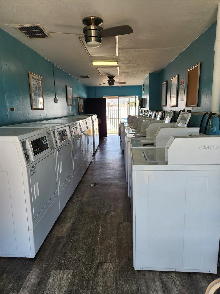 Unit has a full size washer and dryer, but the Laundry is right around the corner for those spring cleaning laundry days!