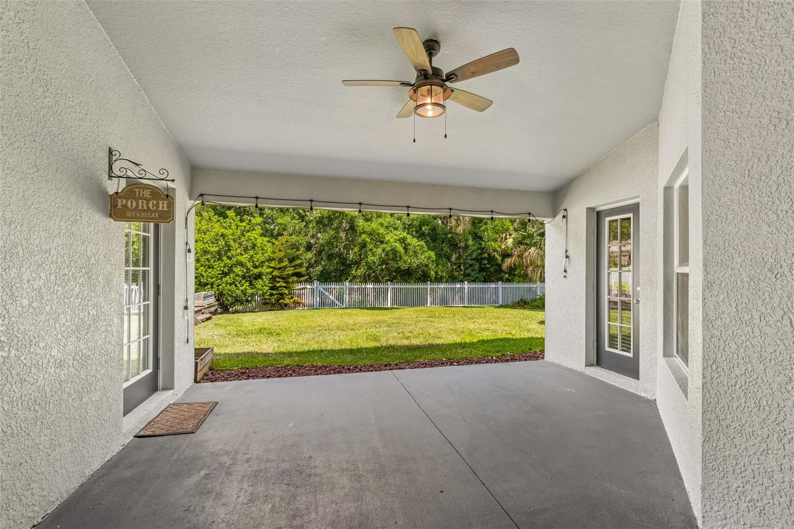 Covered back patio