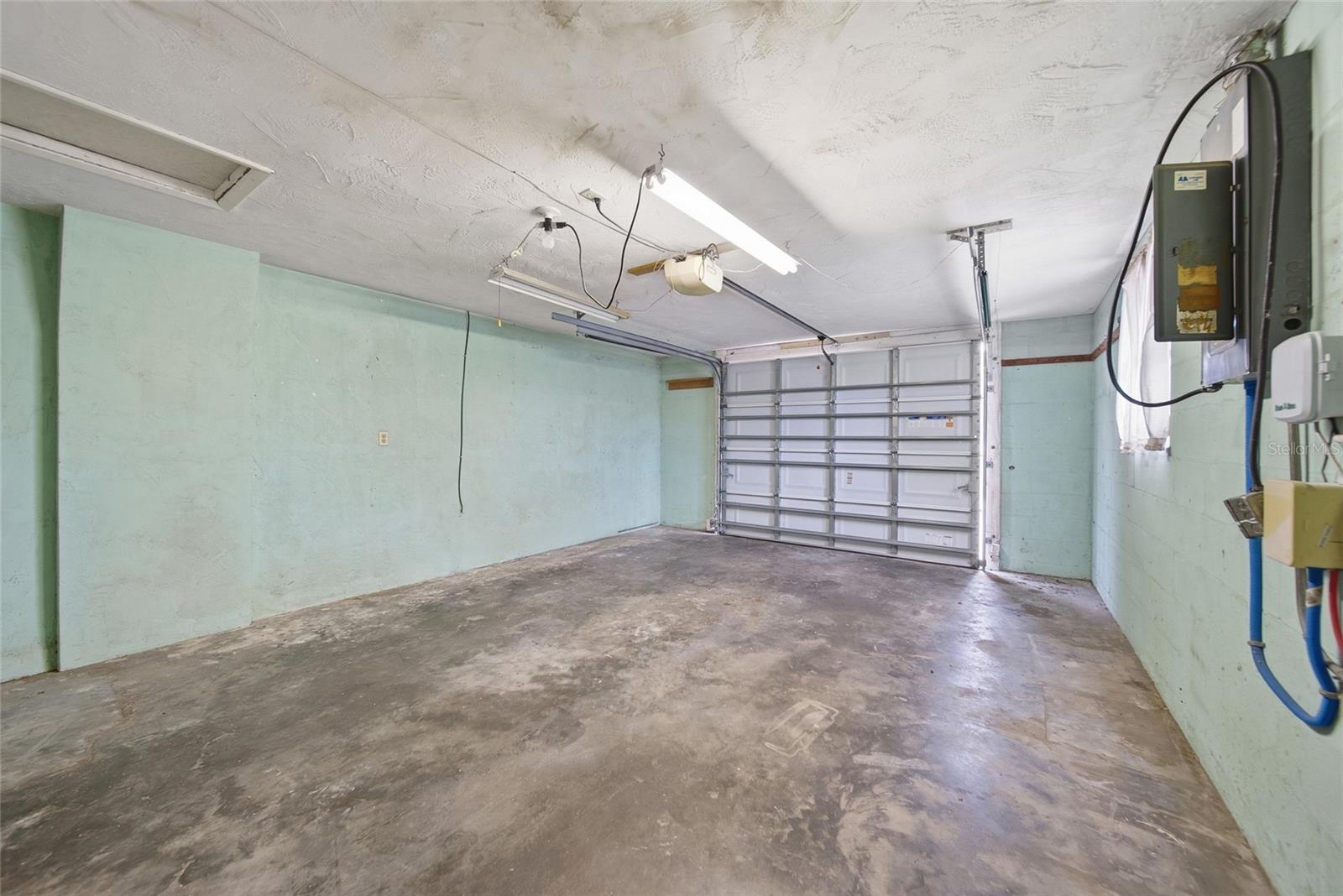 Garage with New Garage Door