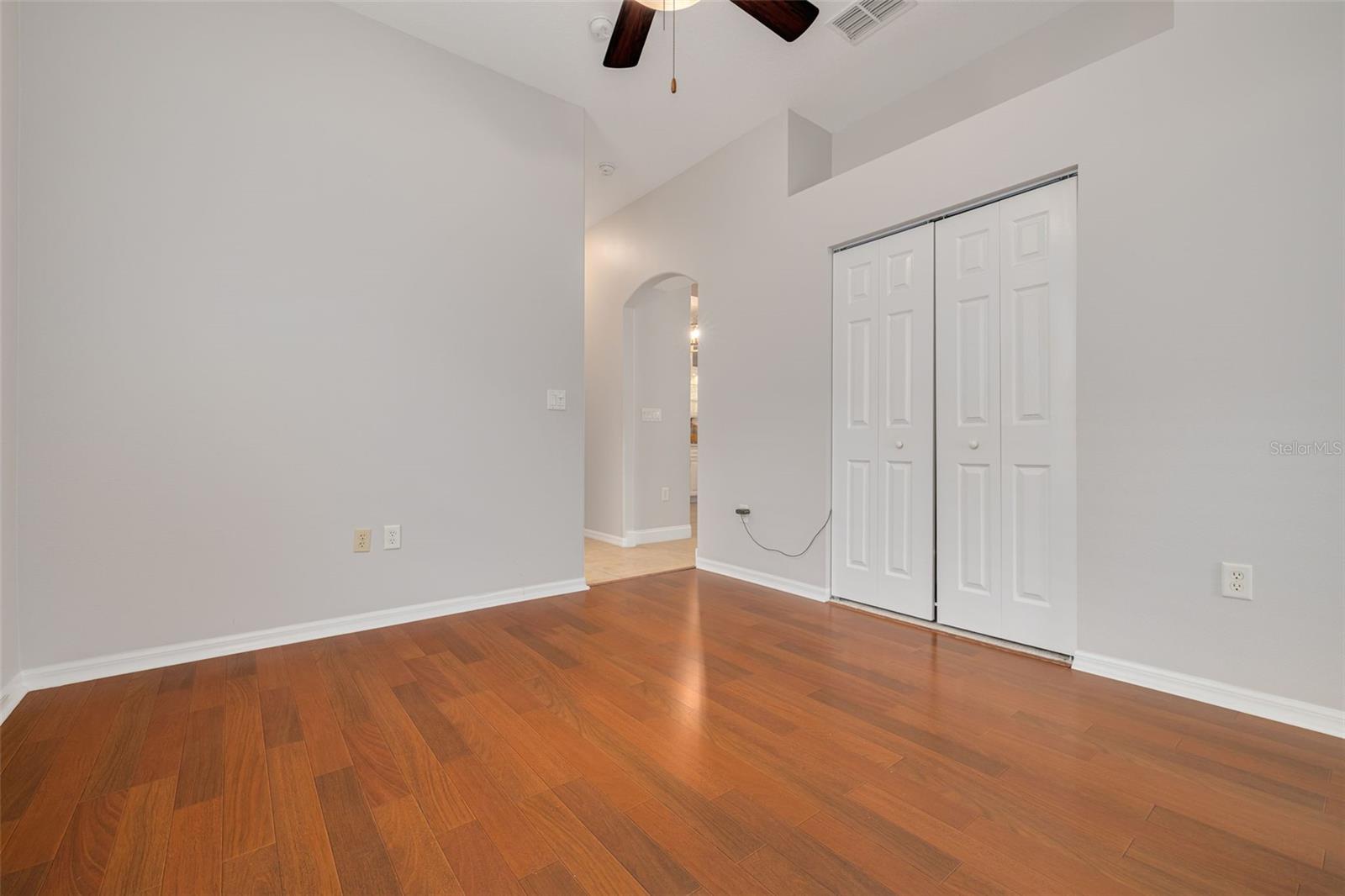 Den with large closet
