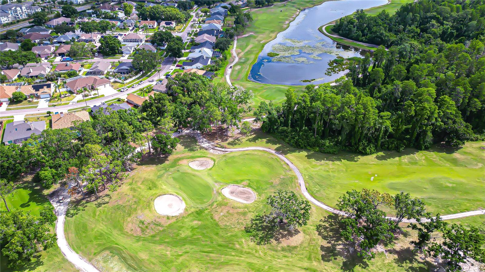 Championship golf course community with scenic surroundings