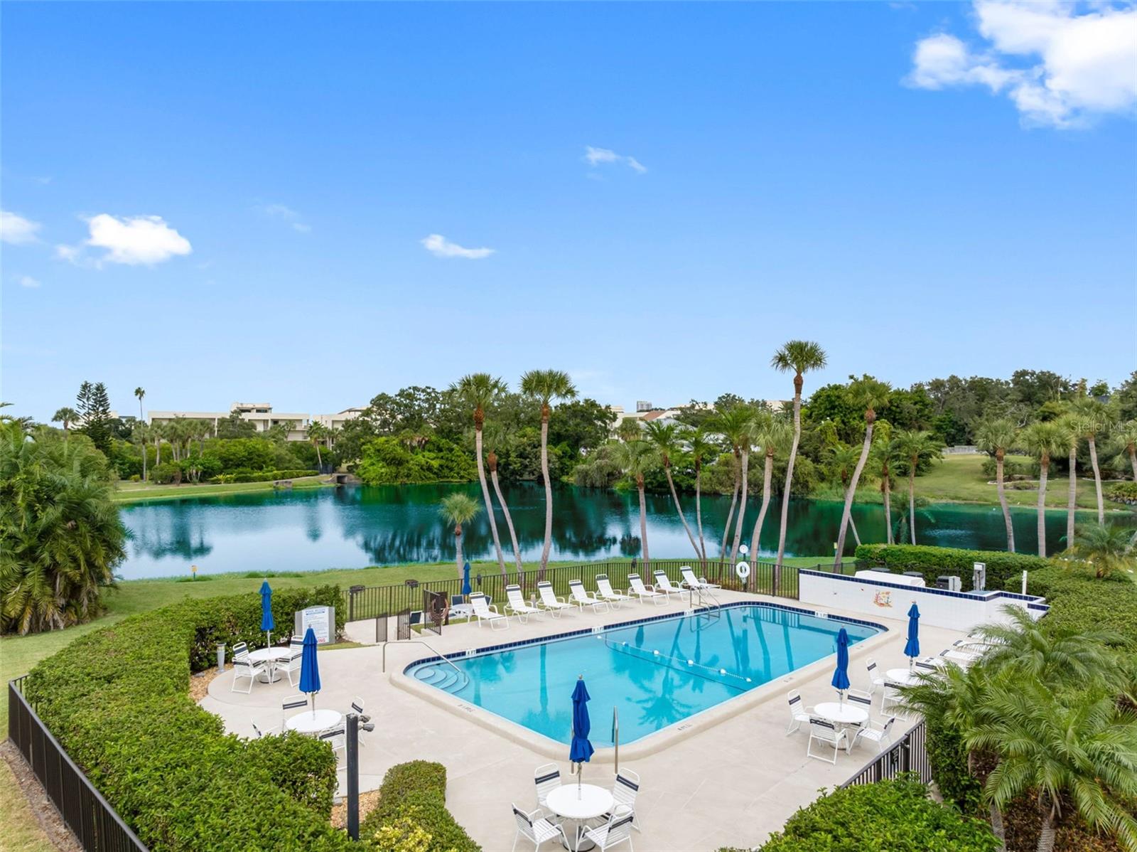 Heated and chilled lakeside pool