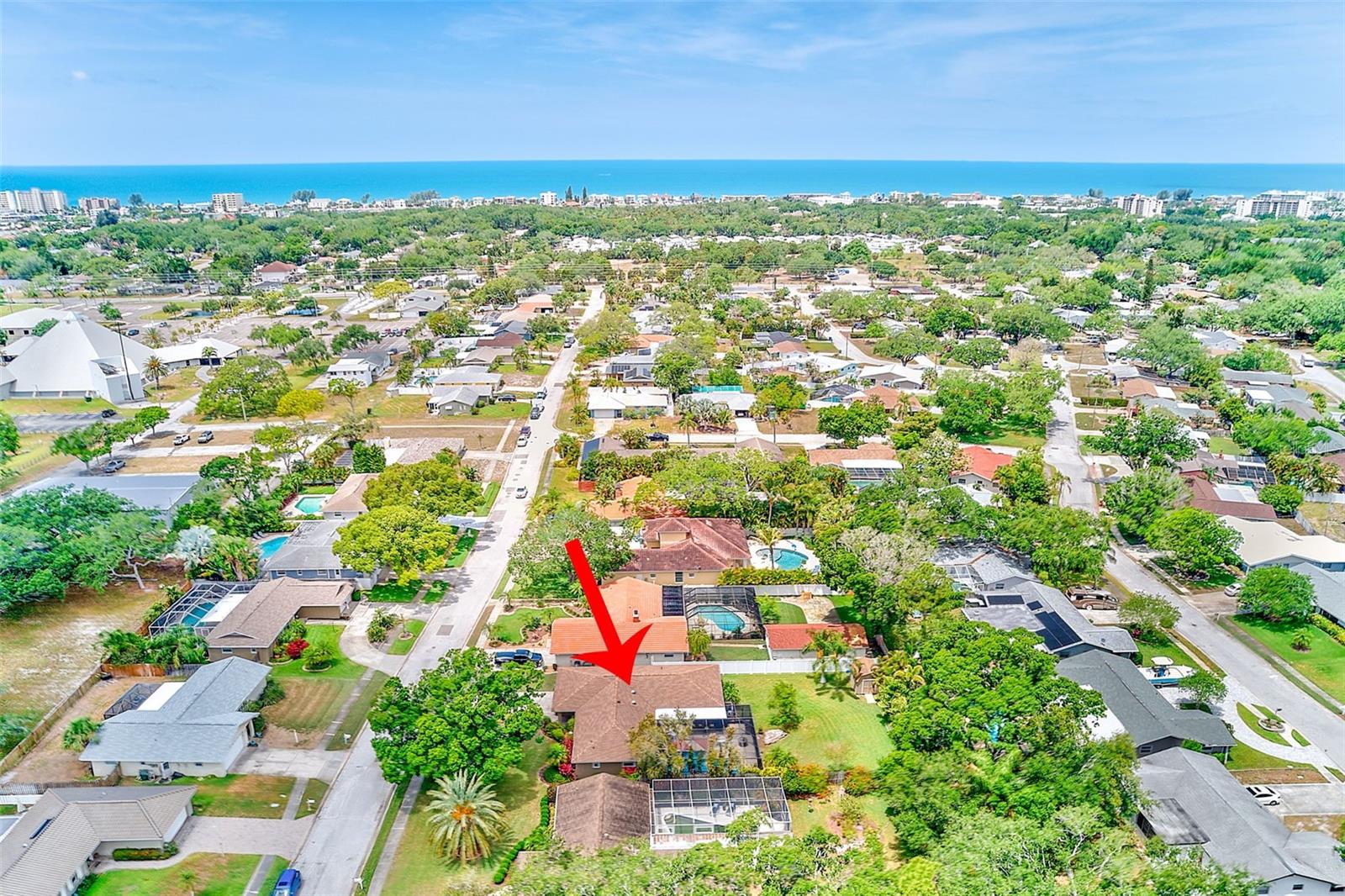 Ariel View of Property Proximity to Gulf Beaches