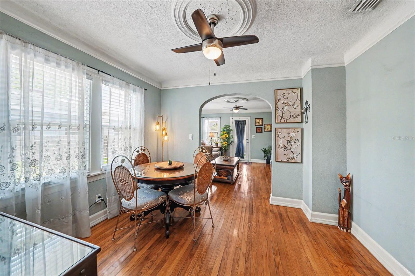 Dining room, view to the front of the house