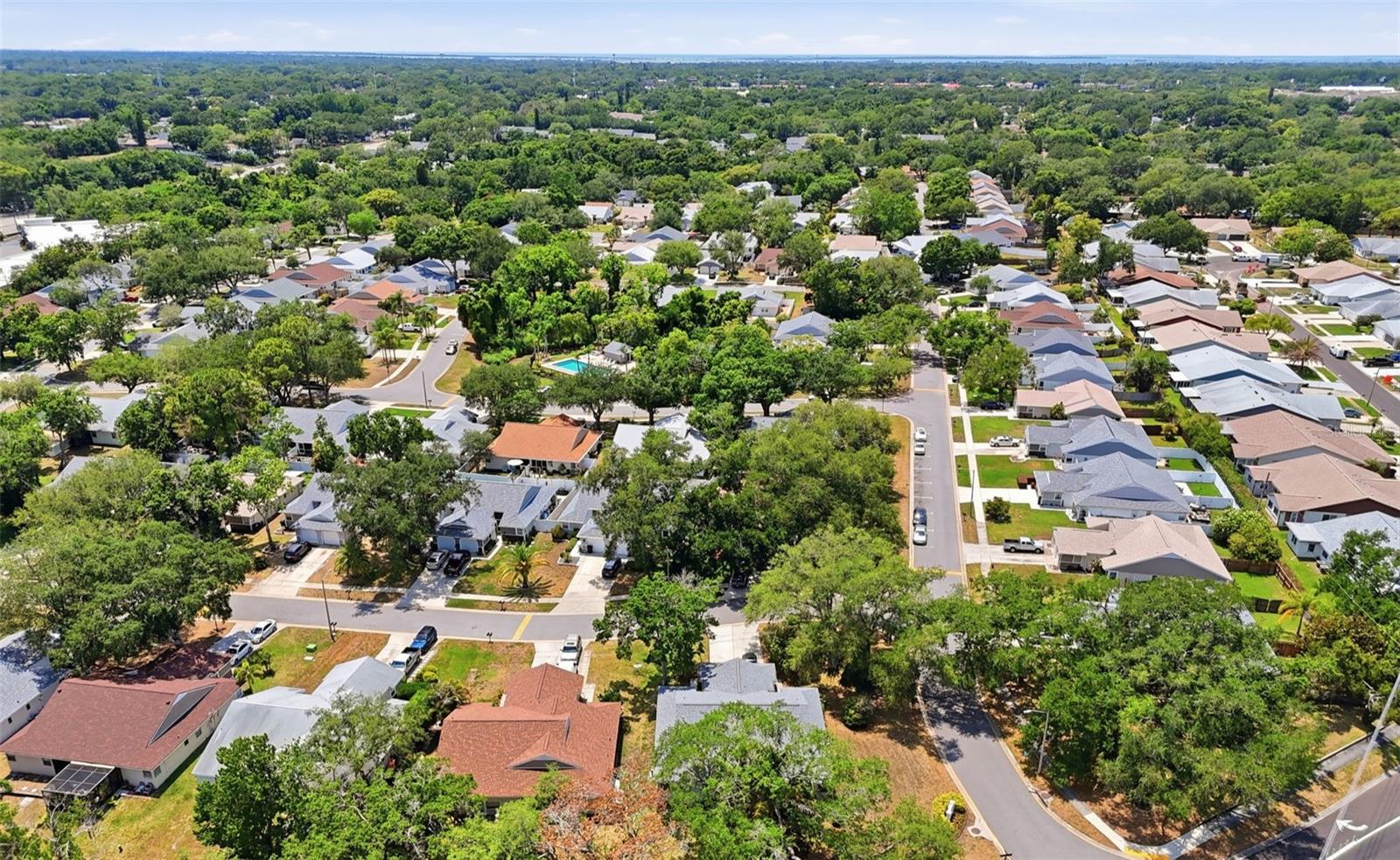 Birds eye view. Community pool in close proximity.