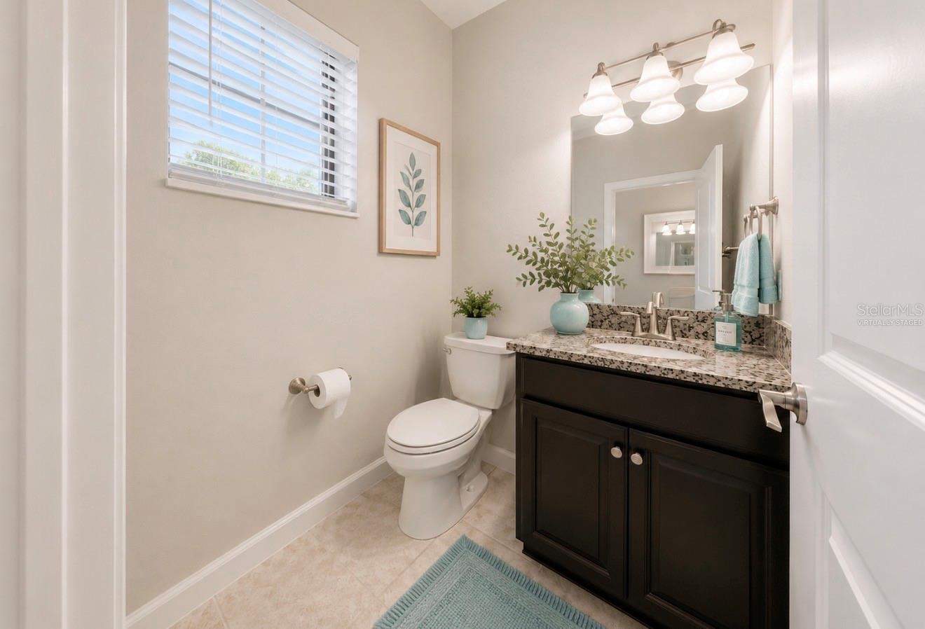 1/2 BATH DOWNSTAIRS ~ virtually staged