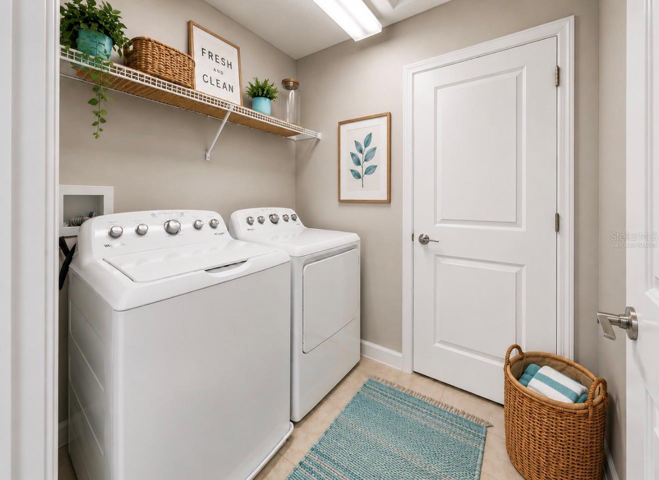 LAUNDRY UPSTAIRS ~ virtually staged