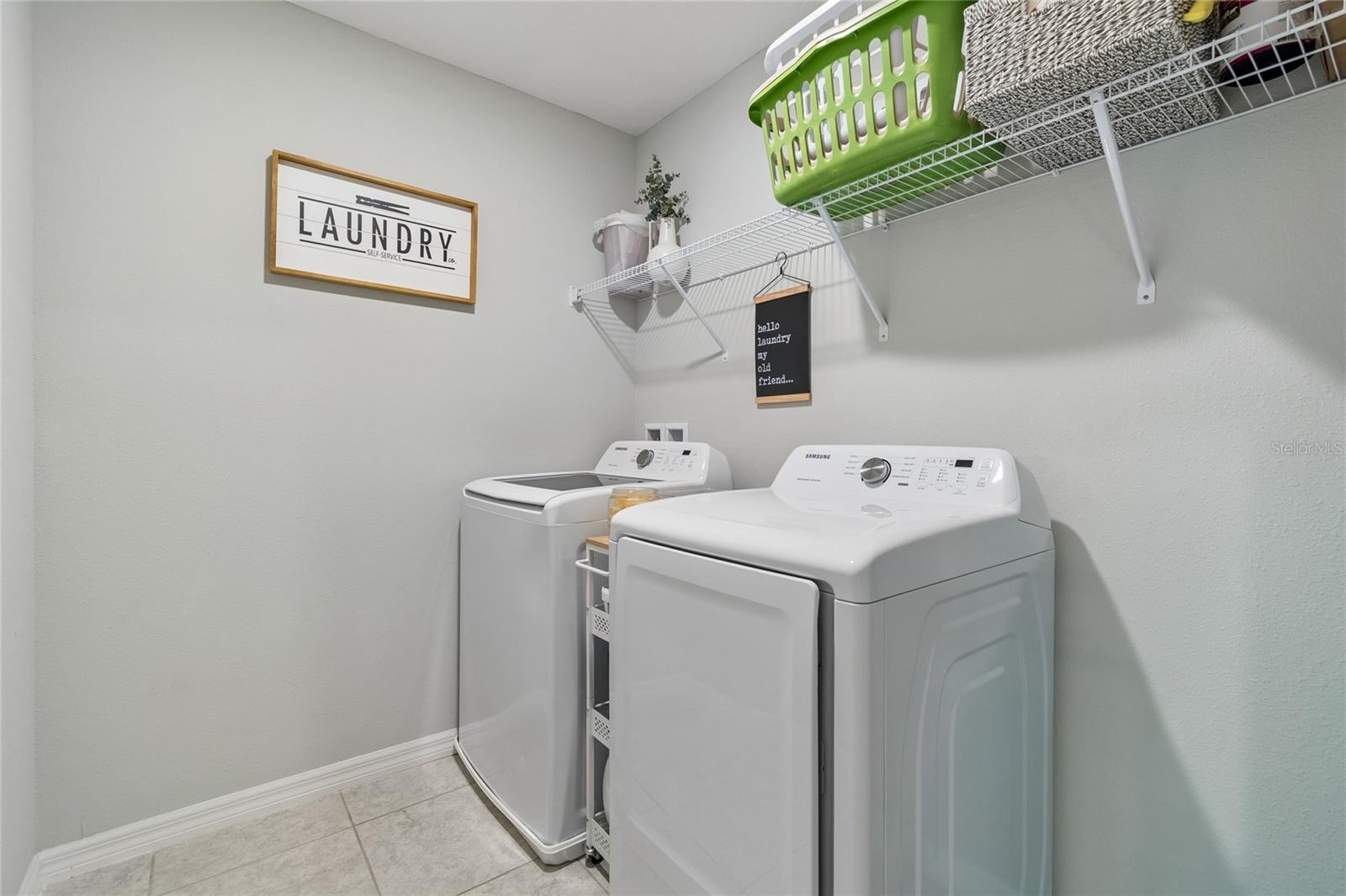 Convenient Upstairs Laundry Room
