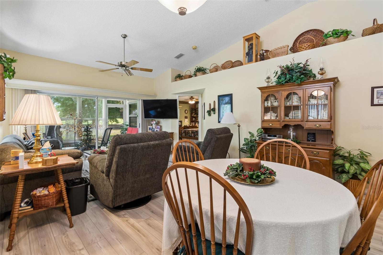 Dining room with view of Living room
