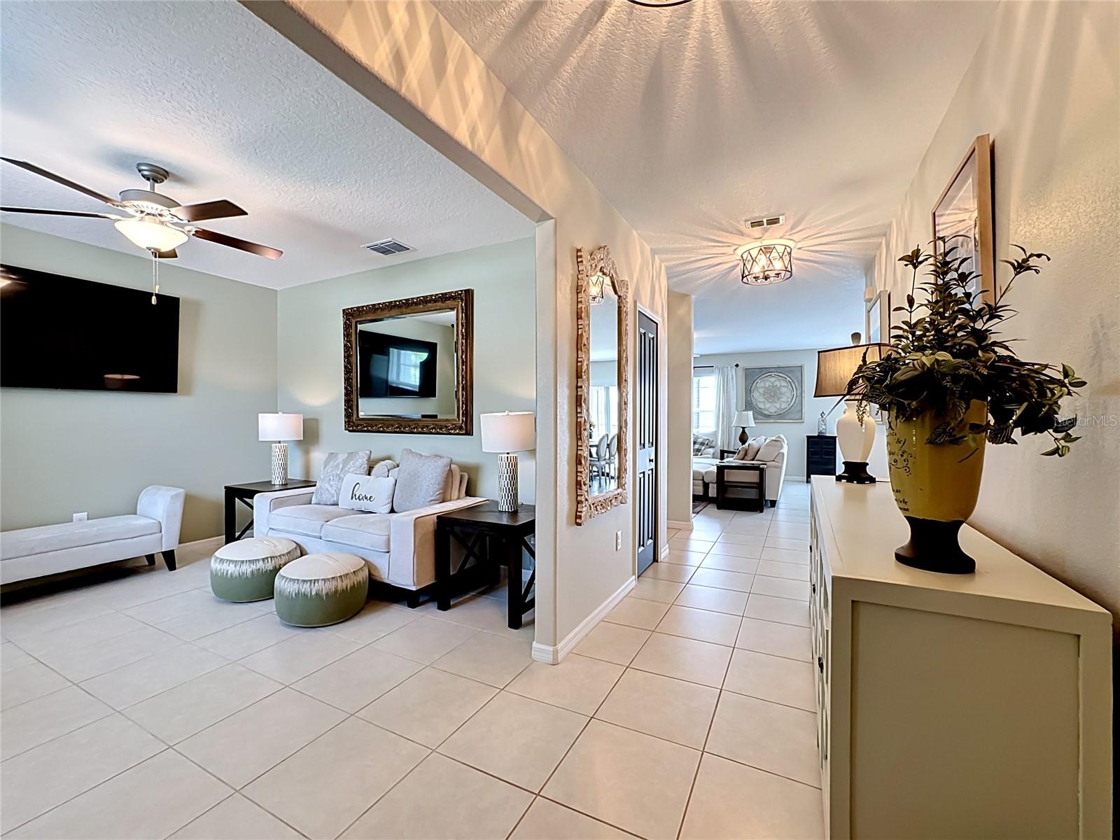 Welcoming foyer and versatile flex room