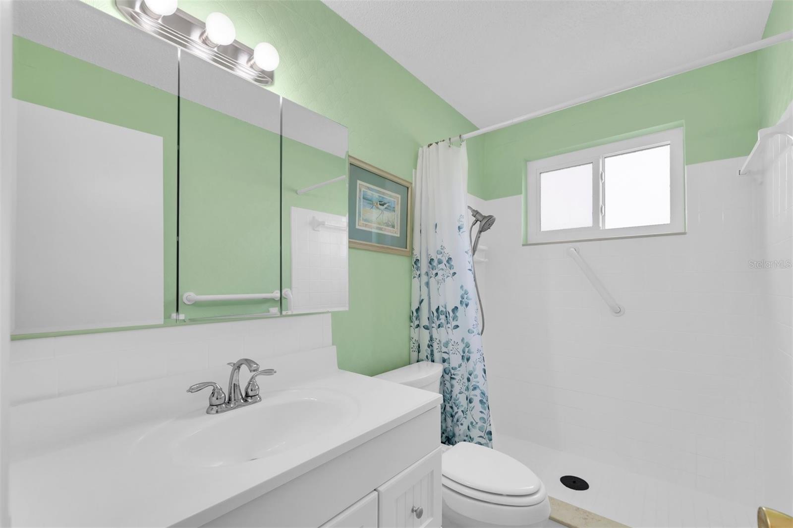 UDPATED Primary Bath; newly glazed shower