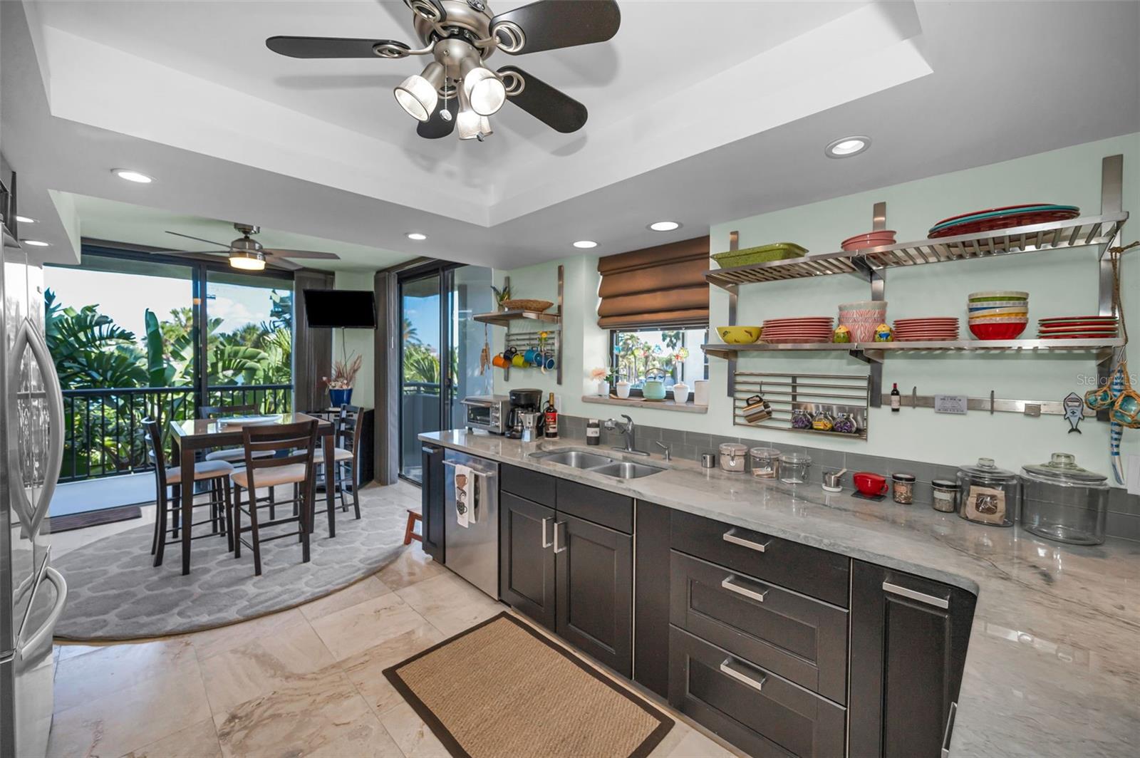 Kitchen and adjoining Dining area / Sitting room