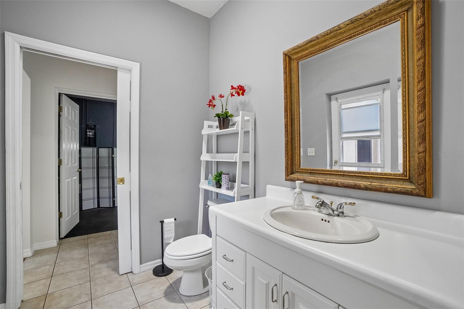 Half-Bath with laundry in the Main Home