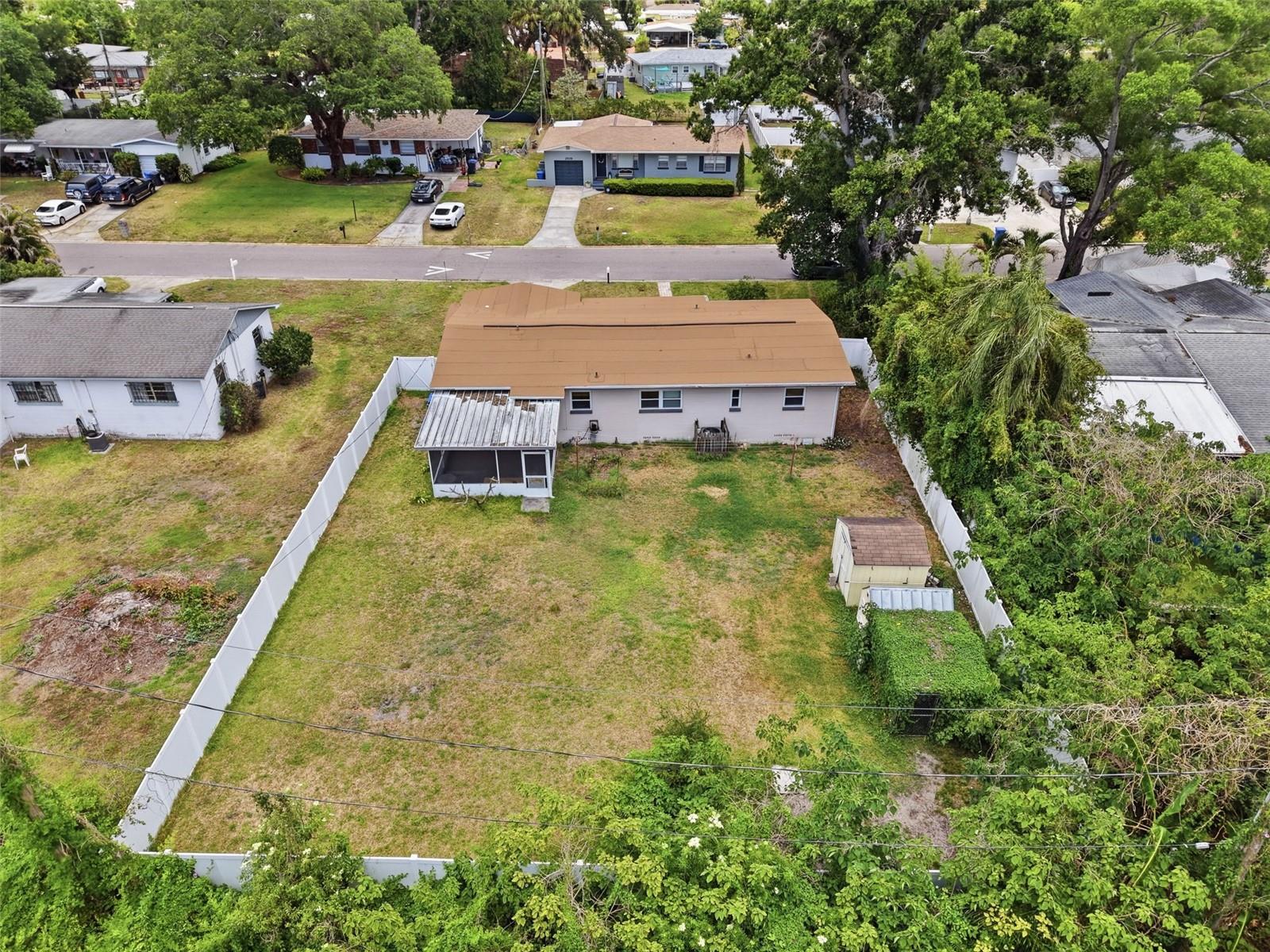 Aerial view of the property