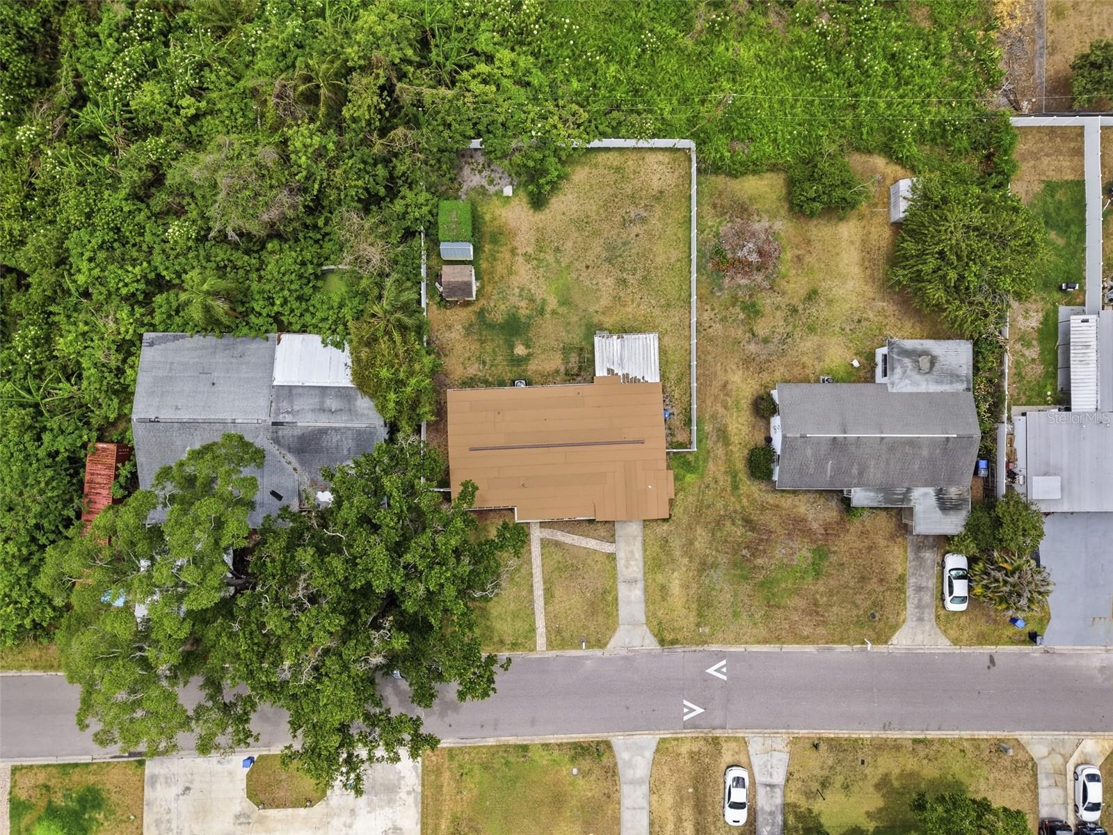 Aerial view of the property