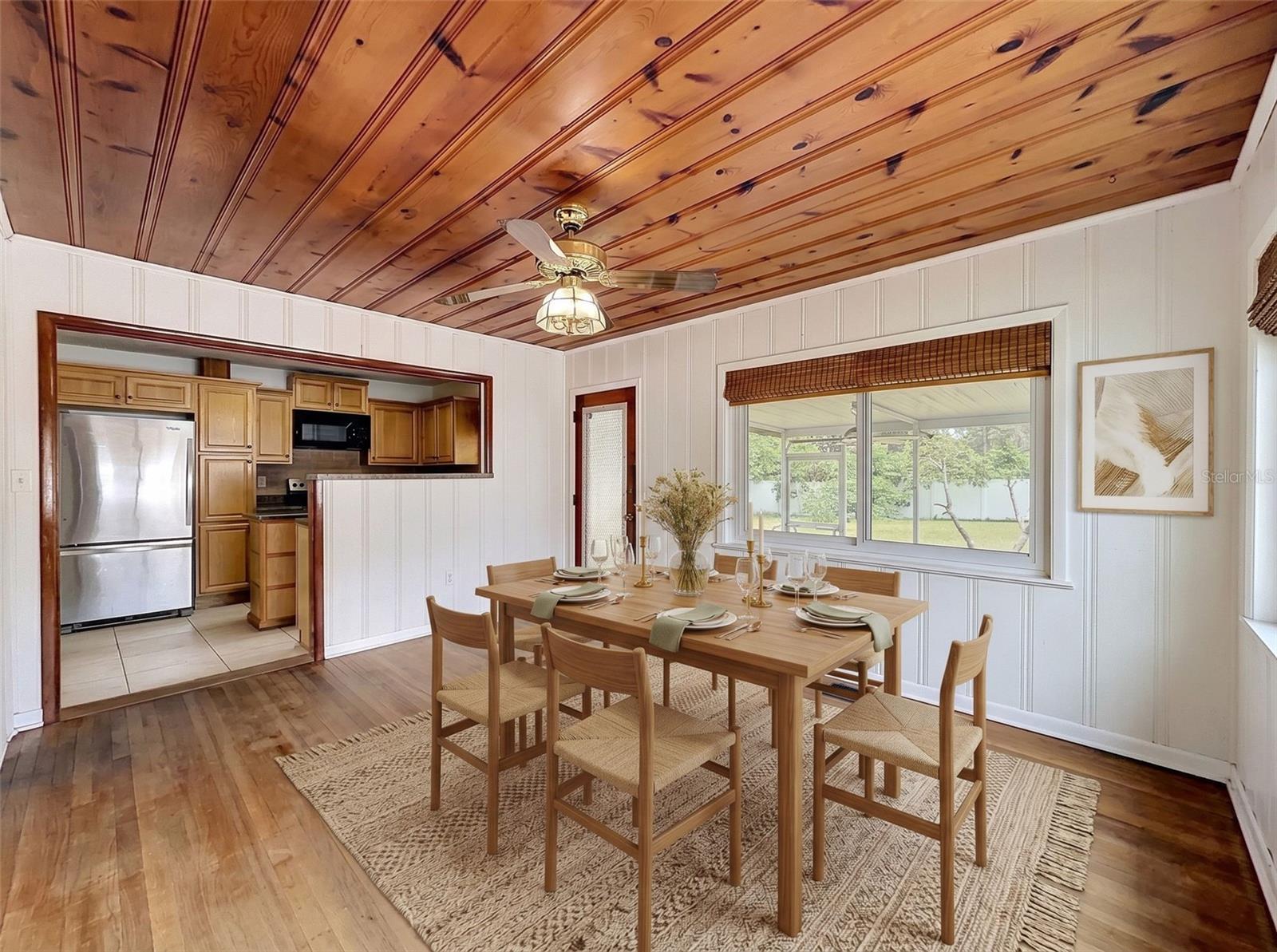 Dining room with access to the patio