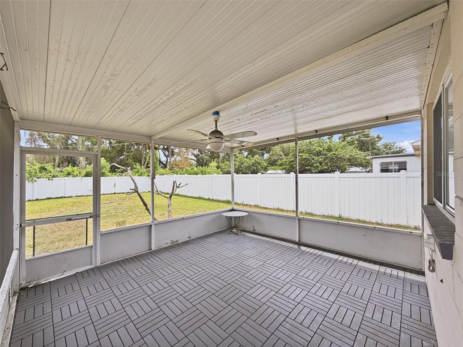 Screened in patio
