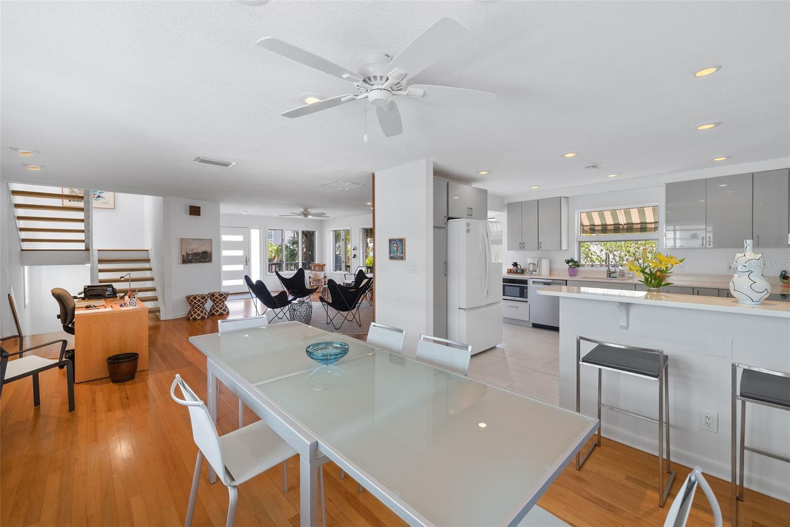 Open Dining and Kitchen