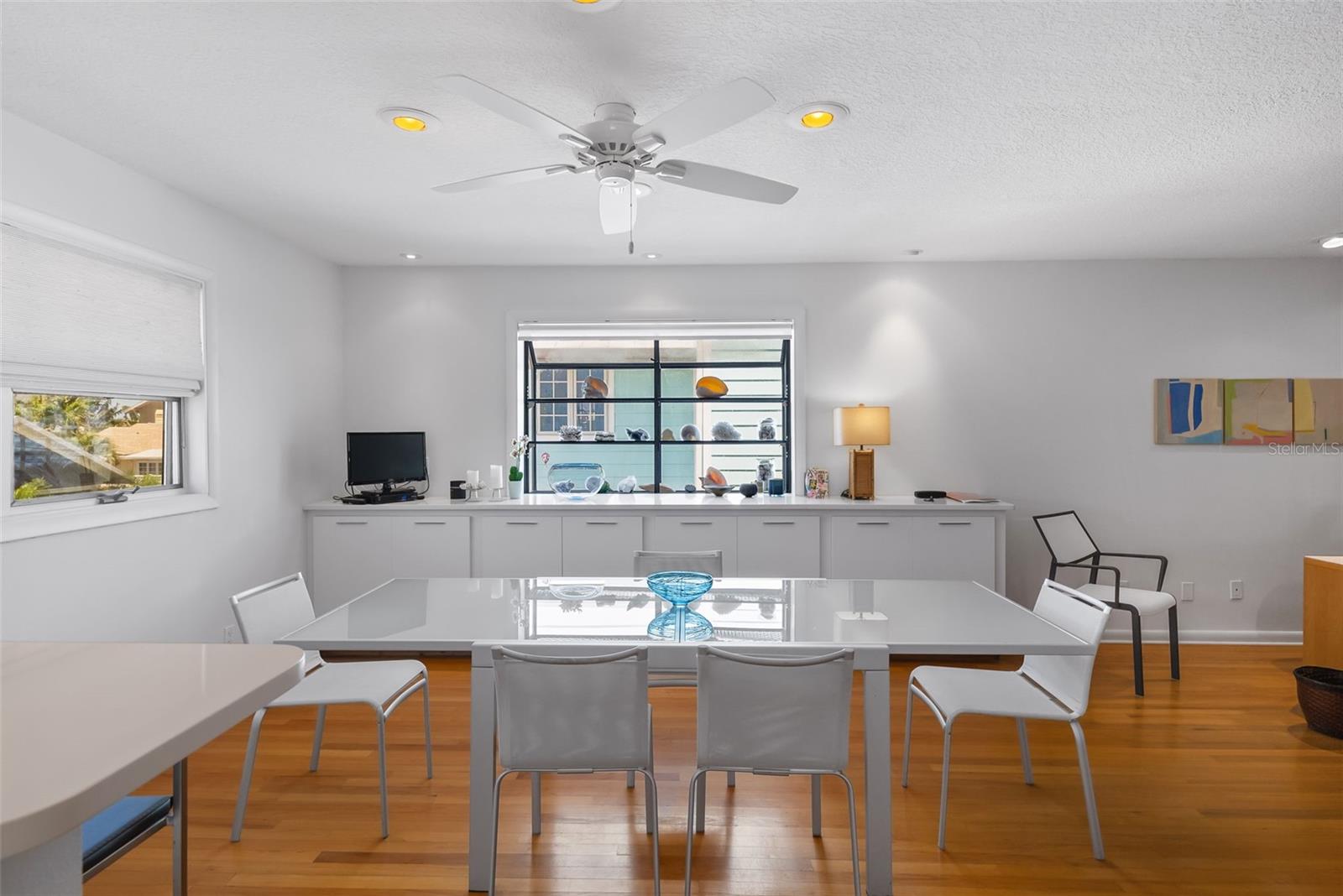 Dining Area with Built in Buffet and Garden Window