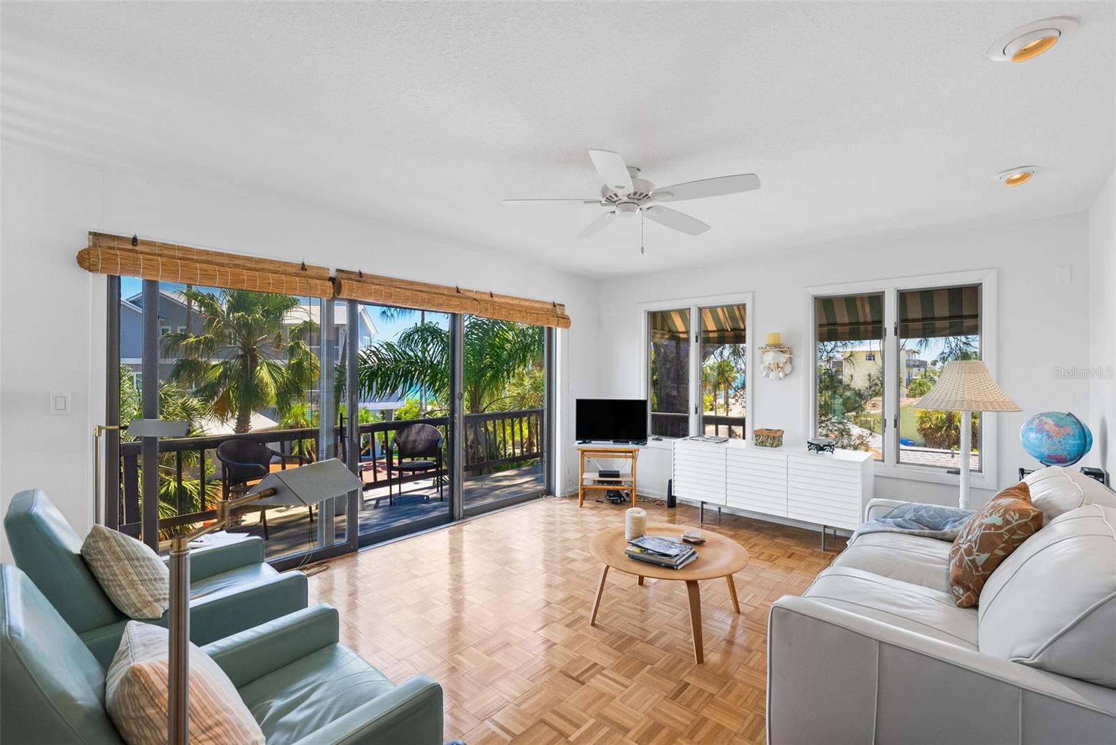 Family Room with Sunrise Views and Sliders to the Porch