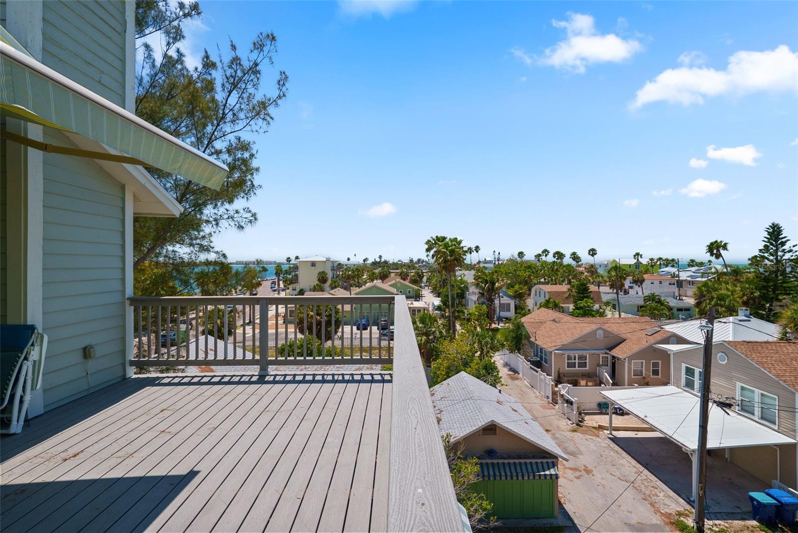 Deck from the Primary Suite with Views of the Gulf and the Intracoastal
